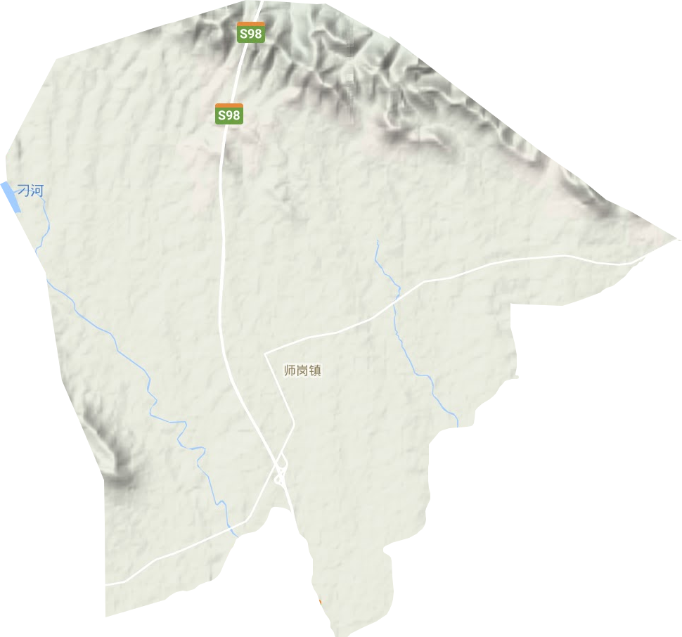师岗镇地形地图