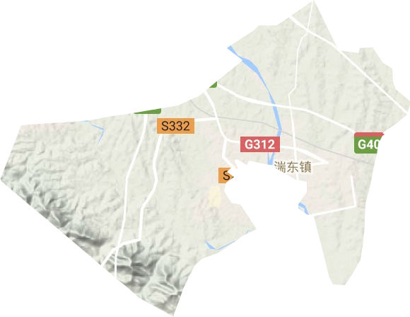 湍东镇地形地图