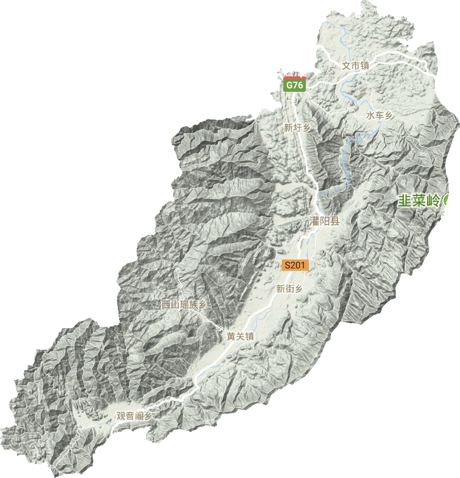 灌阳县地形地图