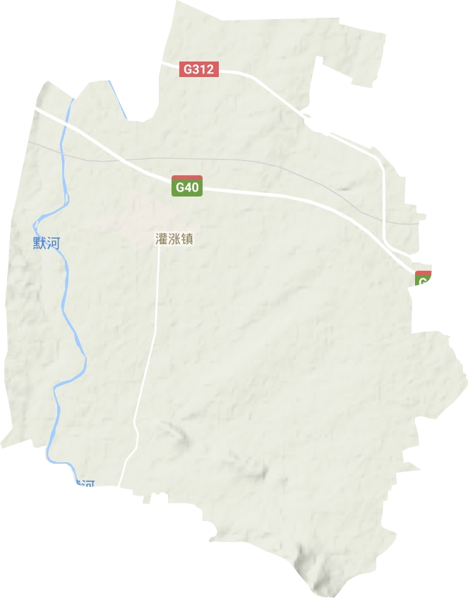灌涨镇地形地图