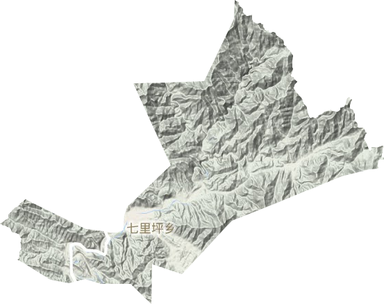 七里坪乡地形地图