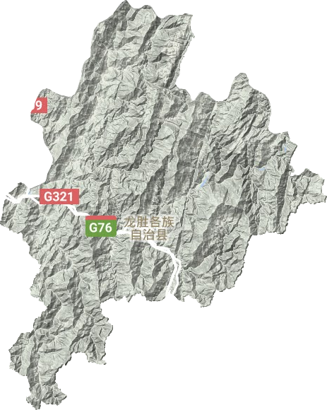 龙胜县地形地图
