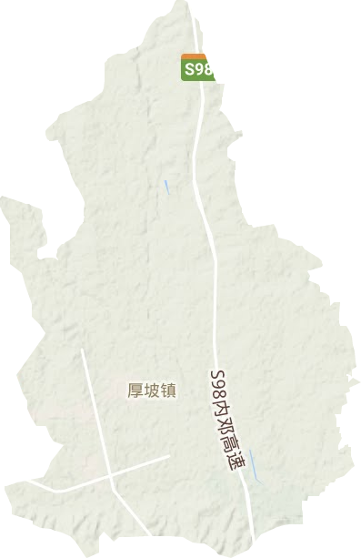 厚坡镇地形地图