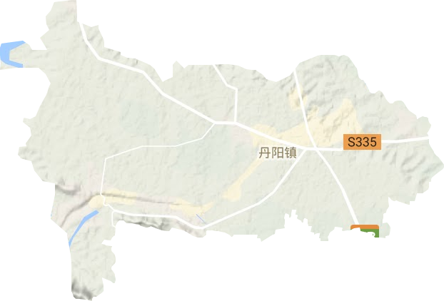 丹阳镇地形地图