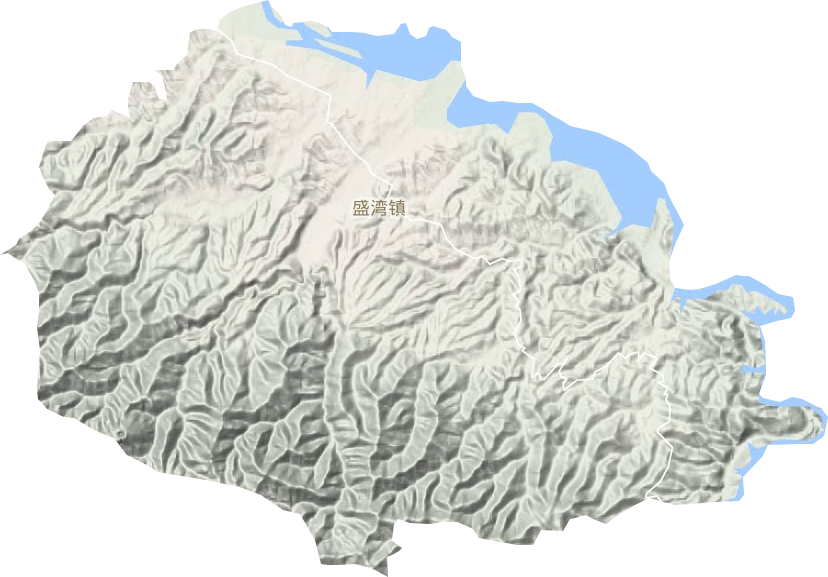 盛湾镇地形地图