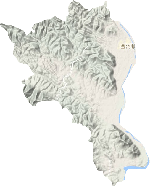 金河镇地形地图