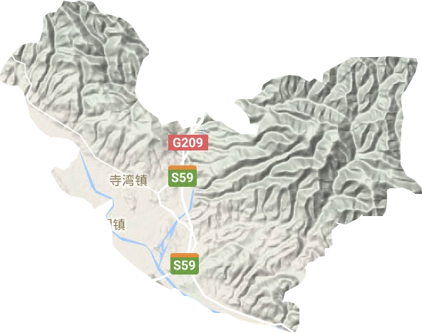 寺湾镇地形地图