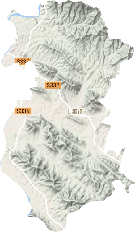 上集镇地形地图
