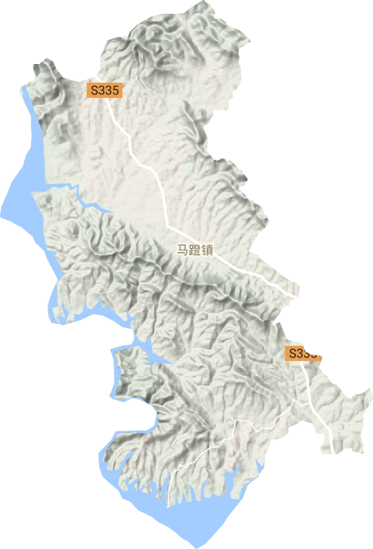 马蹬镇地形地图