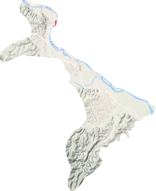 滔河乡地形地图