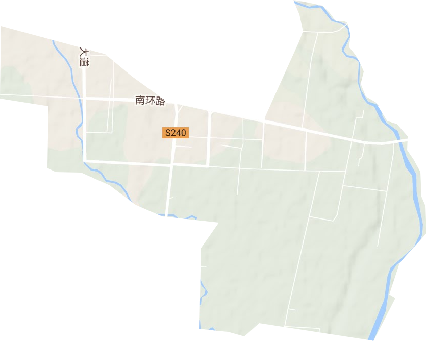 潘河街道地形地图