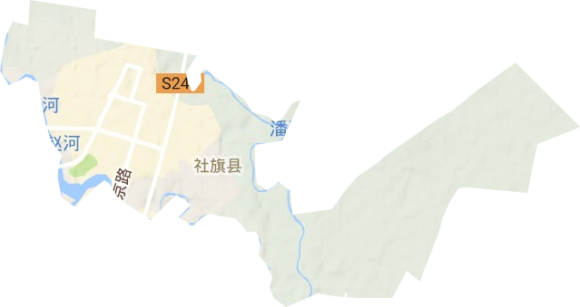 赊店镇地形地图
