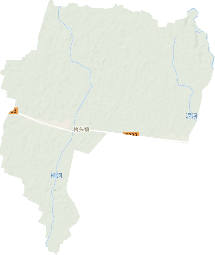桥头镇地形地图
