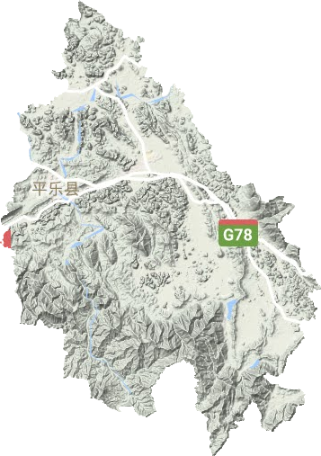 平乐县地形地图