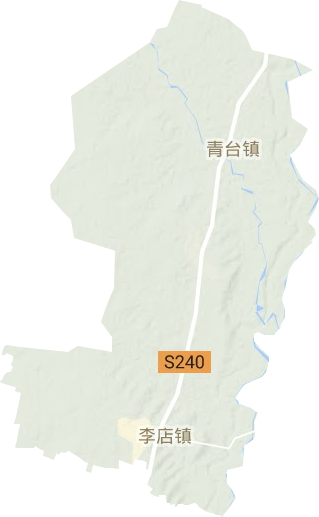 李店镇地形地图