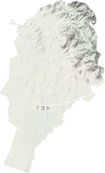 下洼镇地形地图