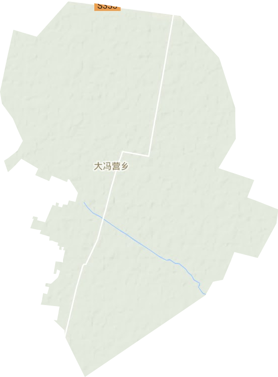 大冯营镇地形地图
