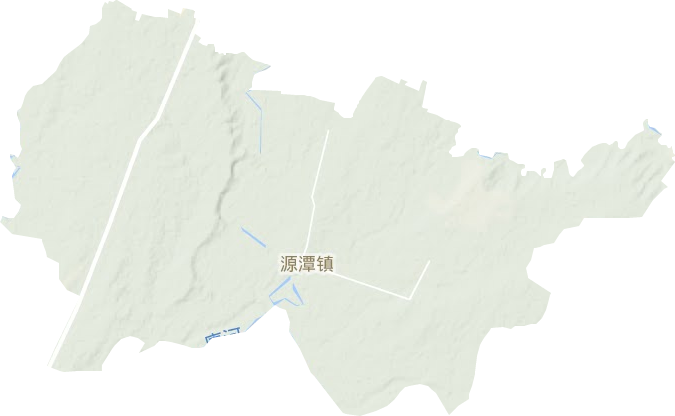 源潭镇地形地图