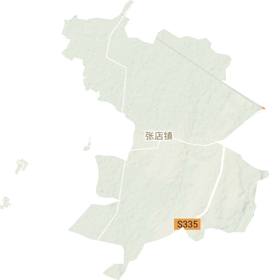 张店镇地形地图