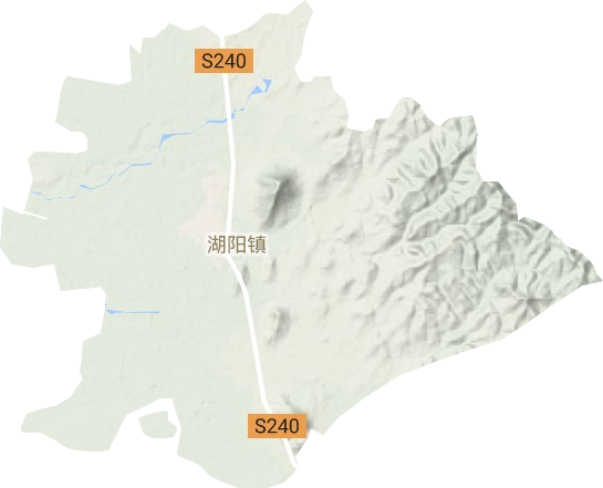 湖阳镇地形地图