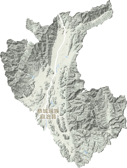 恭城县地形地图