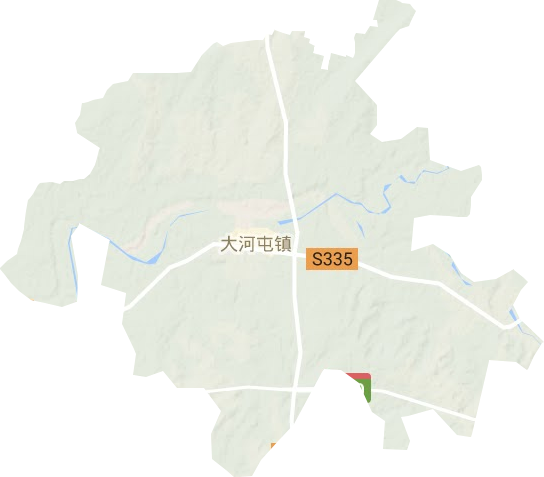 大河屯镇地形地图