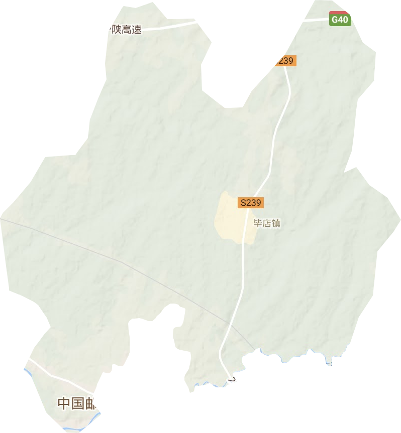 毕店镇地形地图