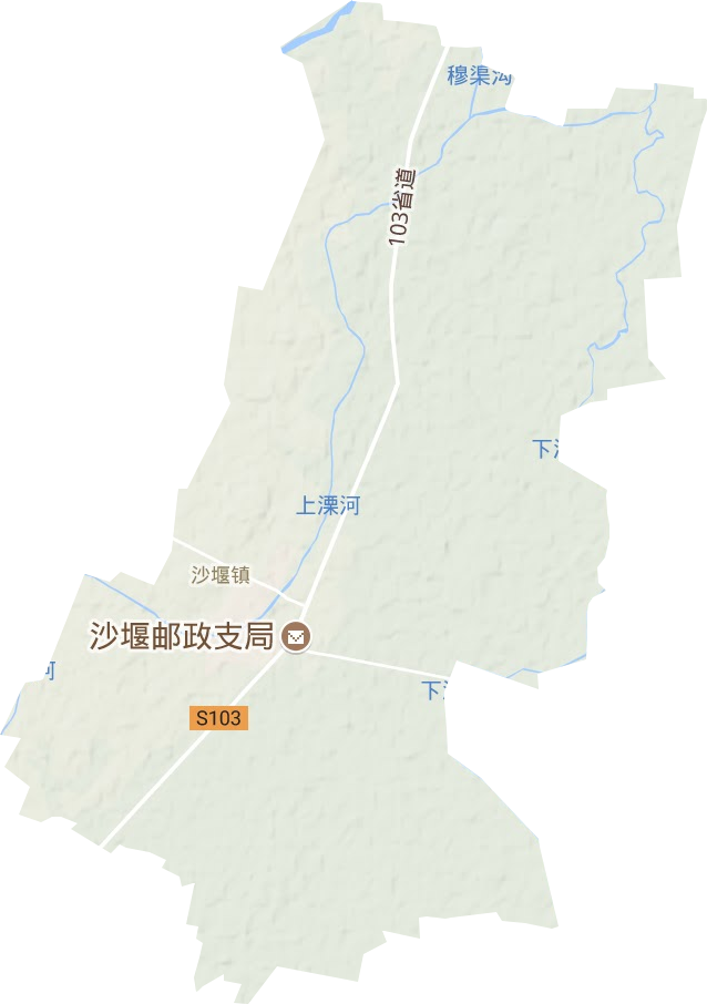 沙堰镇地形地图
