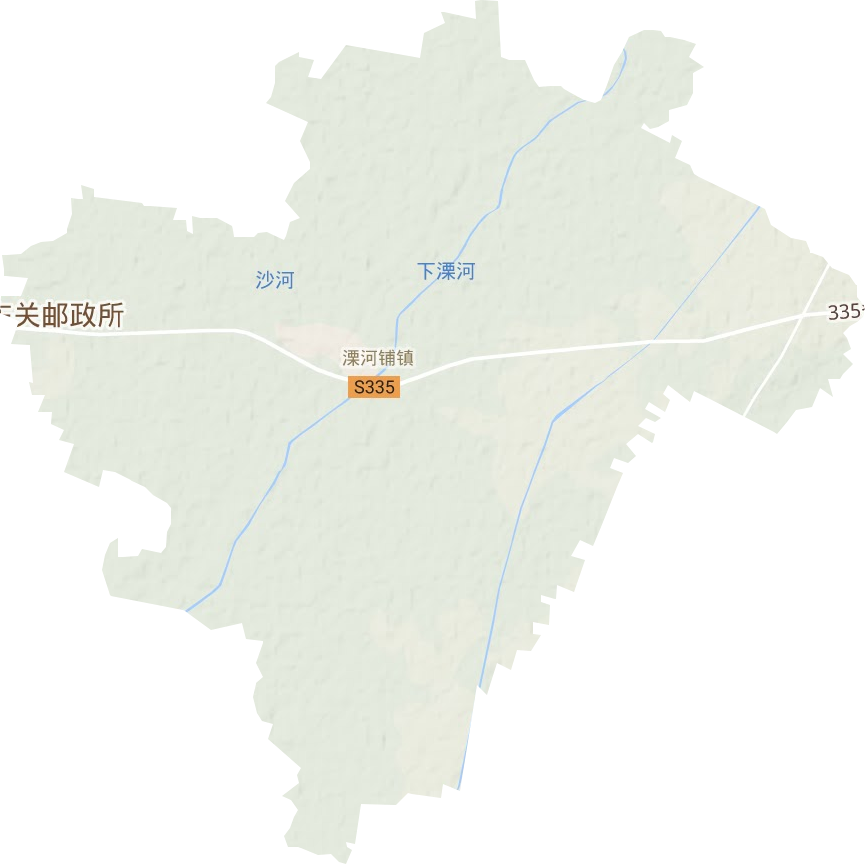 溧河铺镇地形地图
