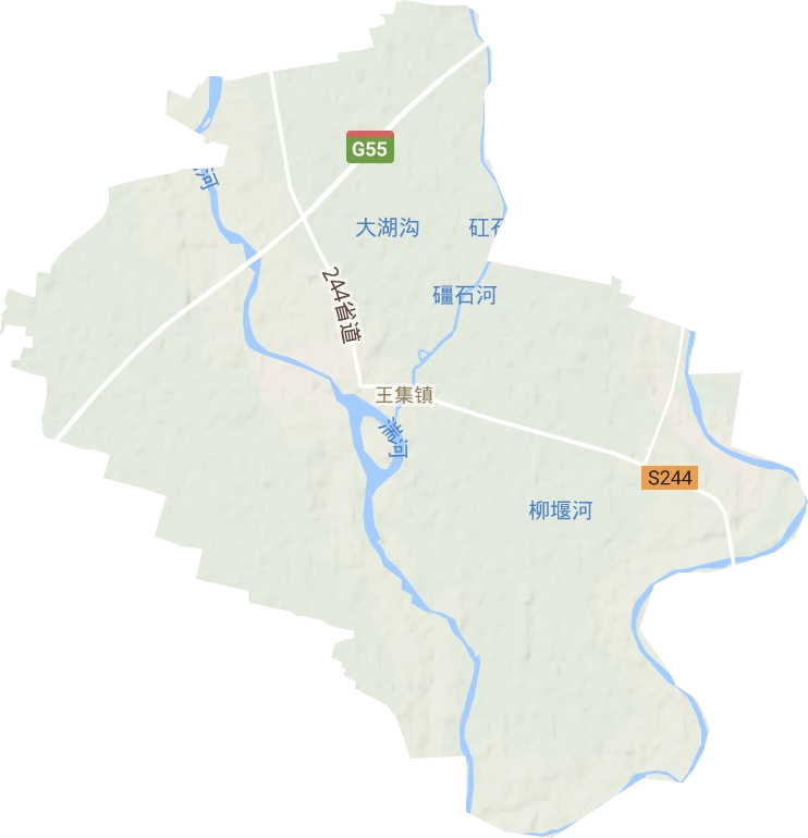 王集镇地形地图