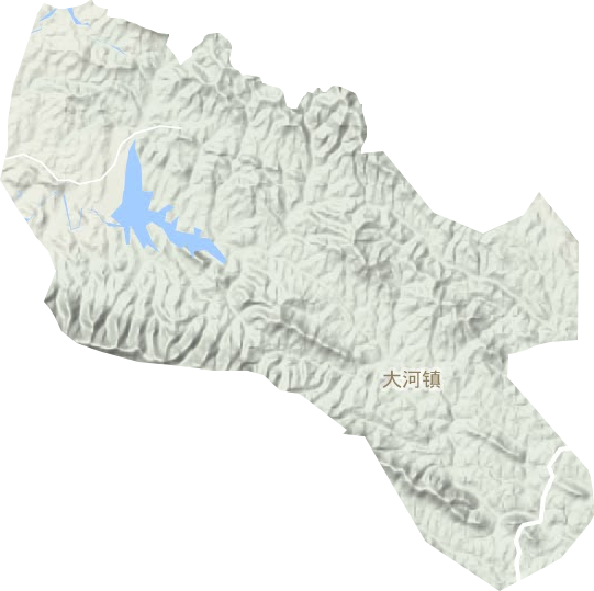 大河镇地形地图