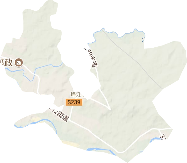 埠江镇地形地图