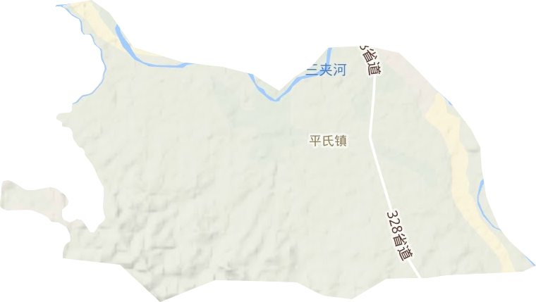 平氏镇地形地图