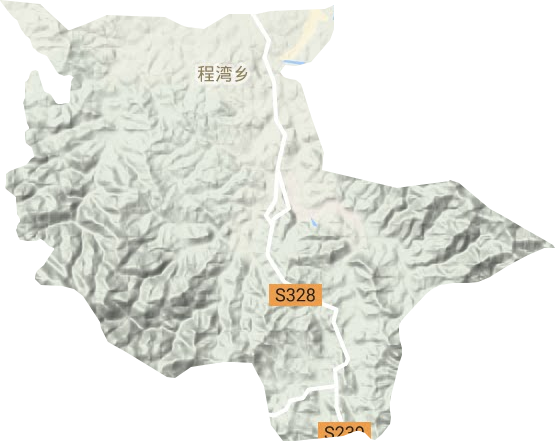 程湾镇地形地图