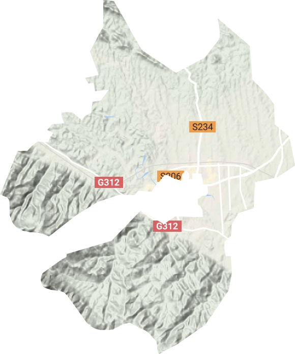 城郊乡地形地图