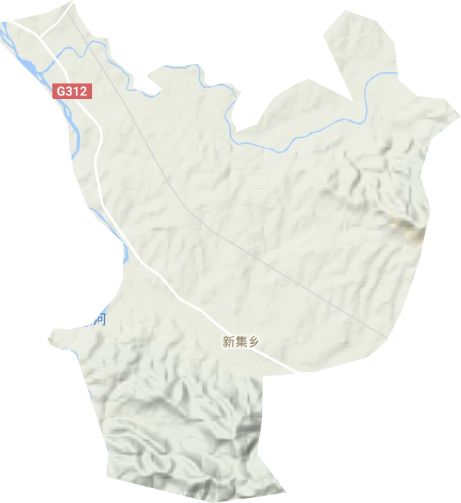 新集乡地形地图