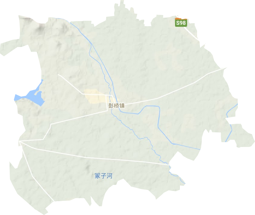 彭桥镇地形地图