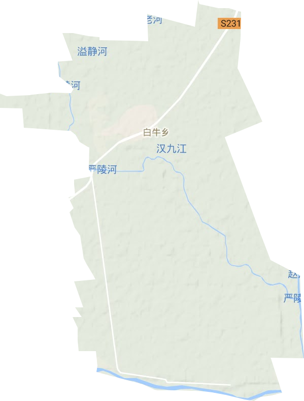 白牛镇地形地图