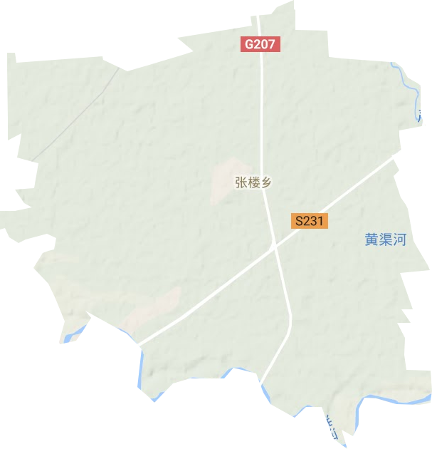 张楼乡地形地图
