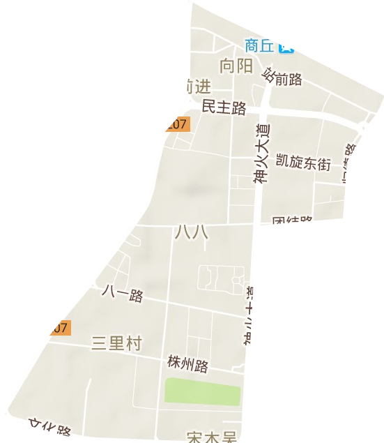 前进街道地形地图