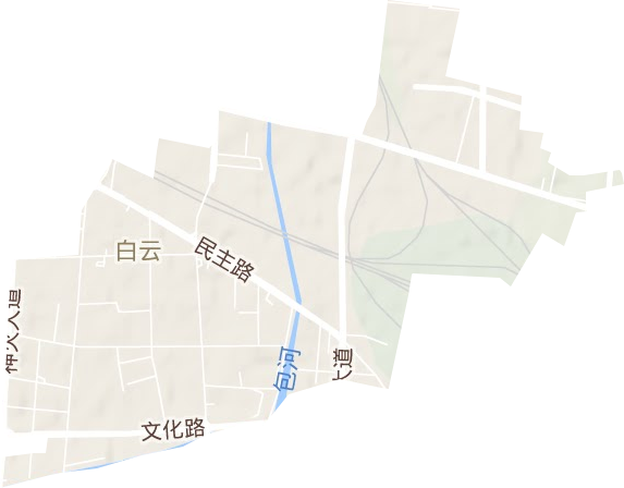 白云街道地形地图