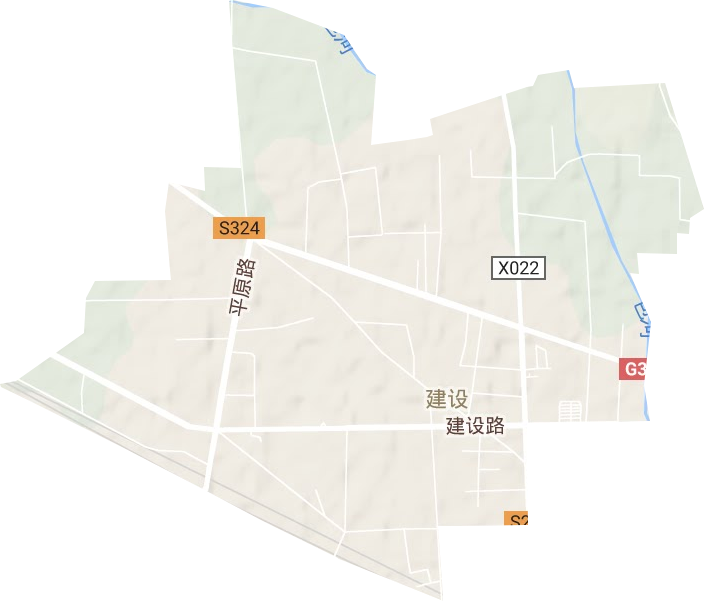 建设街道地形地图