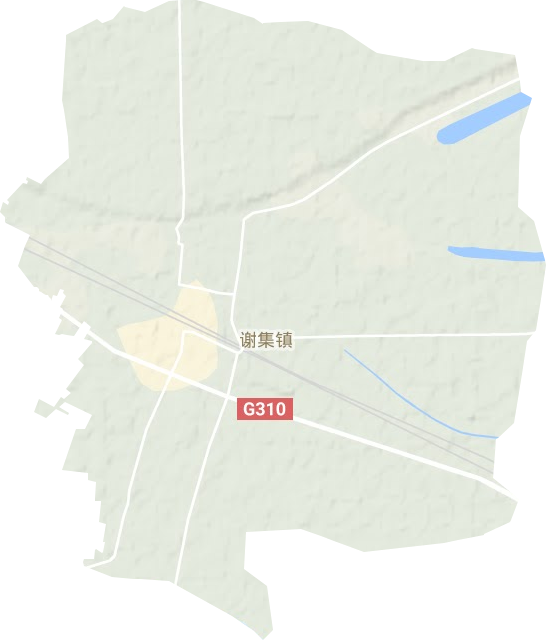 谢集镇地形地图