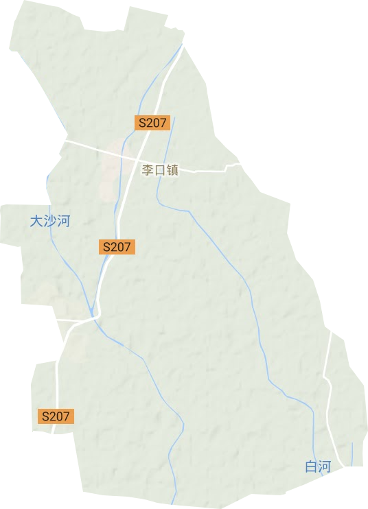 李口镇地形地图