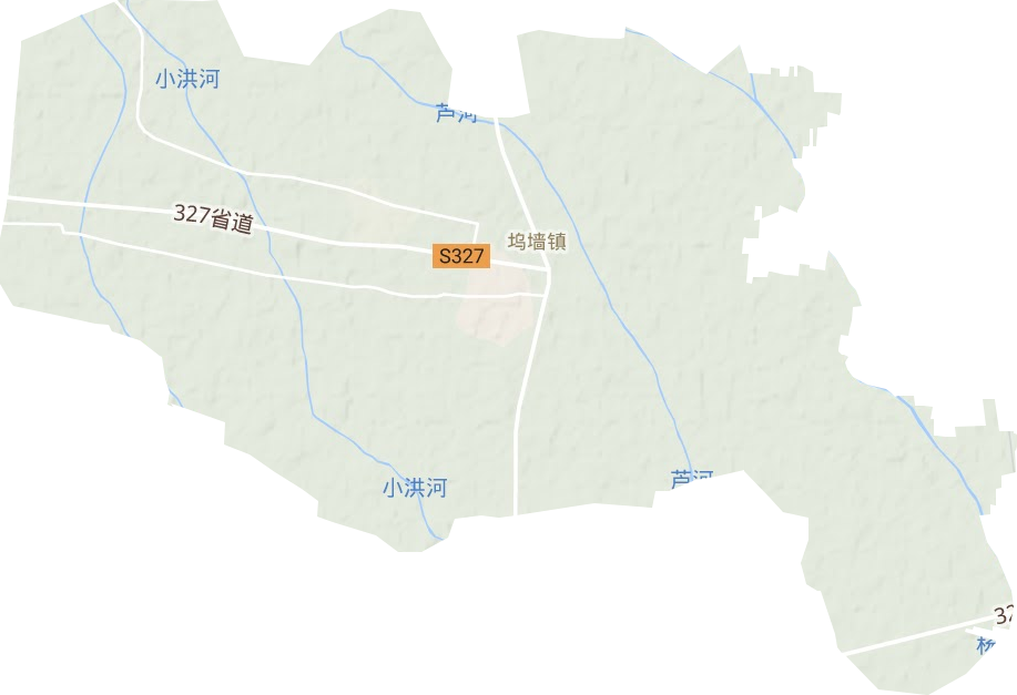 坞墙镇地形地图