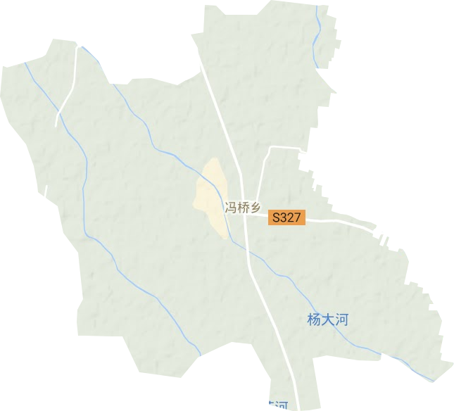 冯桥镇地形地图