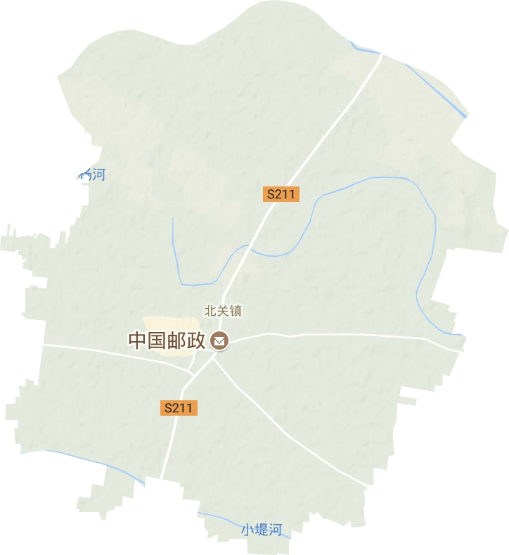 北关镇地形地图