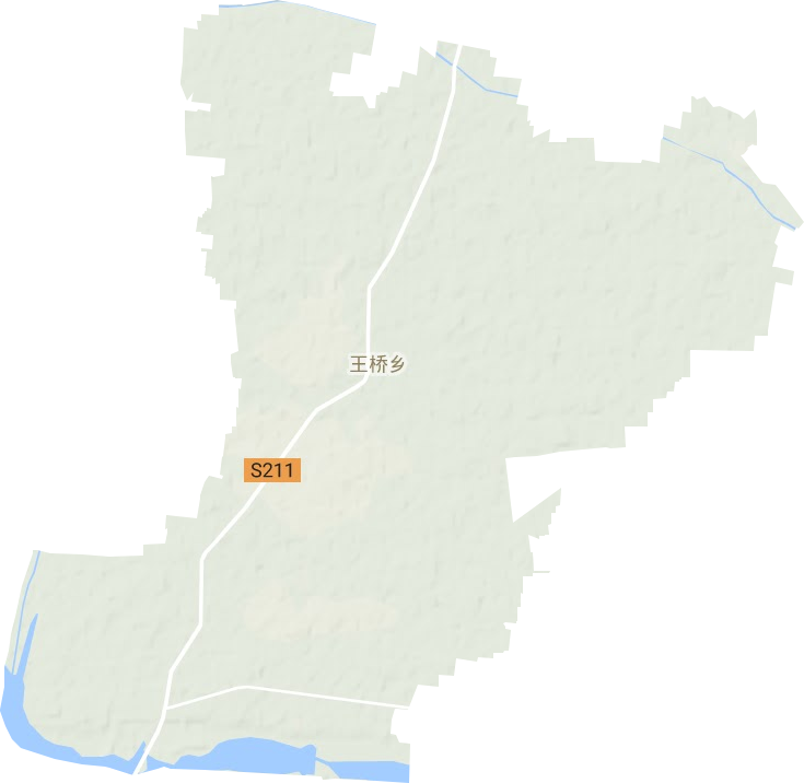 王桥镇地形地图