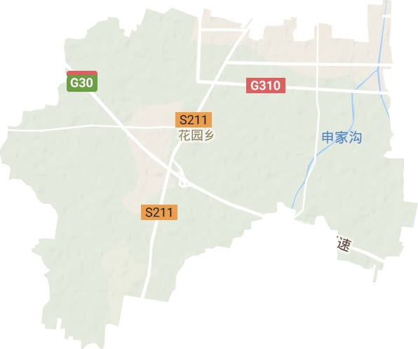 花园乡地形地图