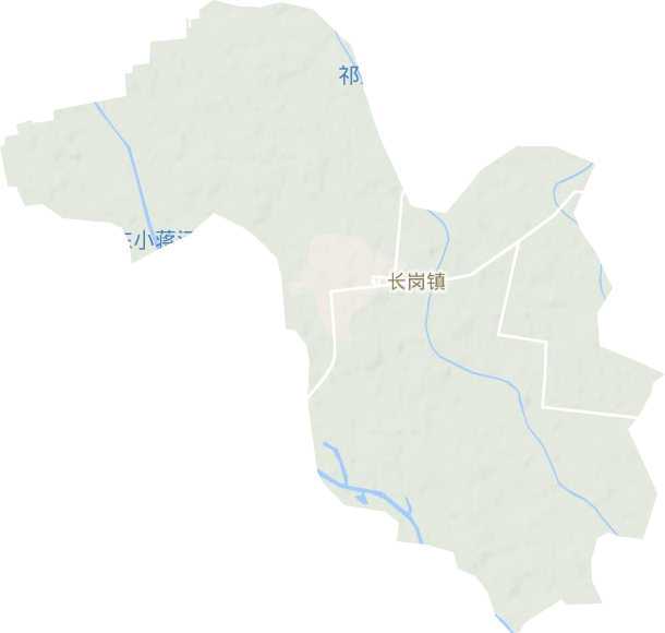 长岗镇地形地图